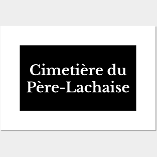 Père Lachaise Cemetery Paris France French Language Minimalist Parisian Aesthetic Posters and Art